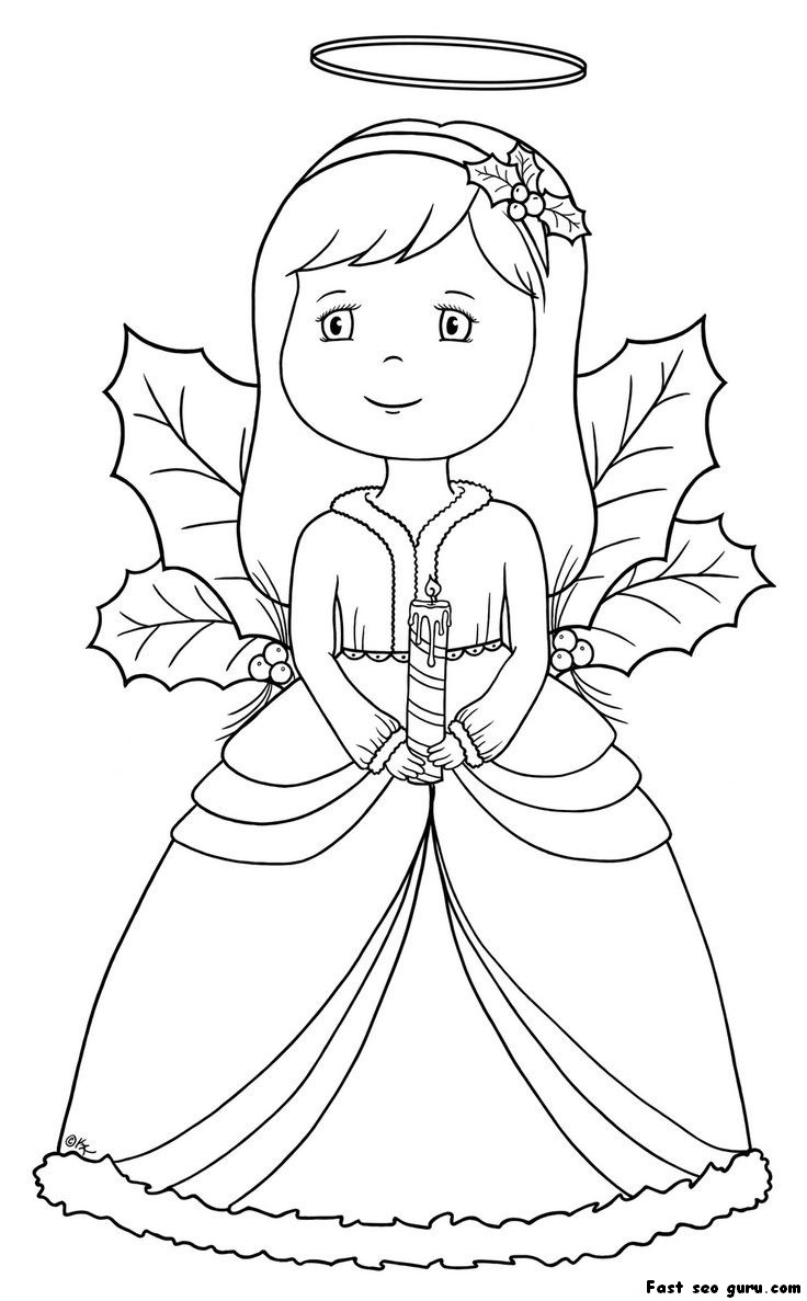 Pics Photos - Christmas Angel Coloring Pages
